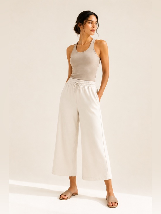 lululemon athletica Pants - Lululemon Softstreme Wide-Leg Cropped Pant Peach-Fuzz Soft Size 8